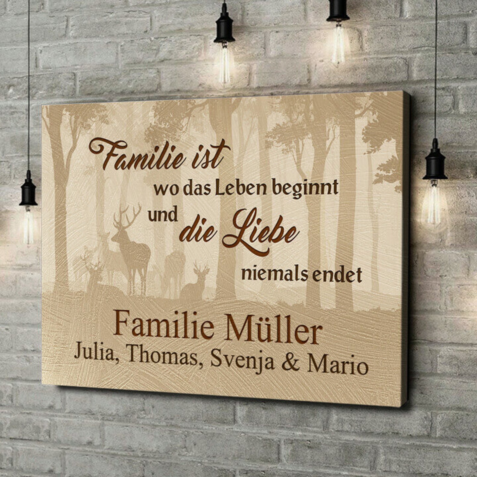 Personalisierte Leinwand Familie und Leben Geschenk für Deine Etsy