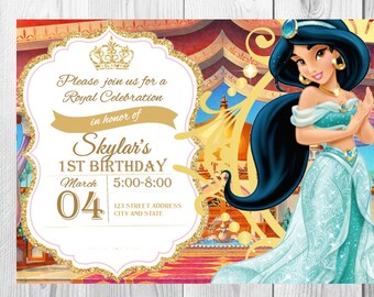Download Aladdin Invitation Etsy