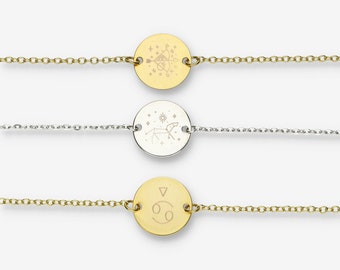Personalized Zodiac Bracelet, Constellation Bracelet, Custom Bracelet,  Bracelet Zodiac Sign, Dainty jewelry, Christmas Gift