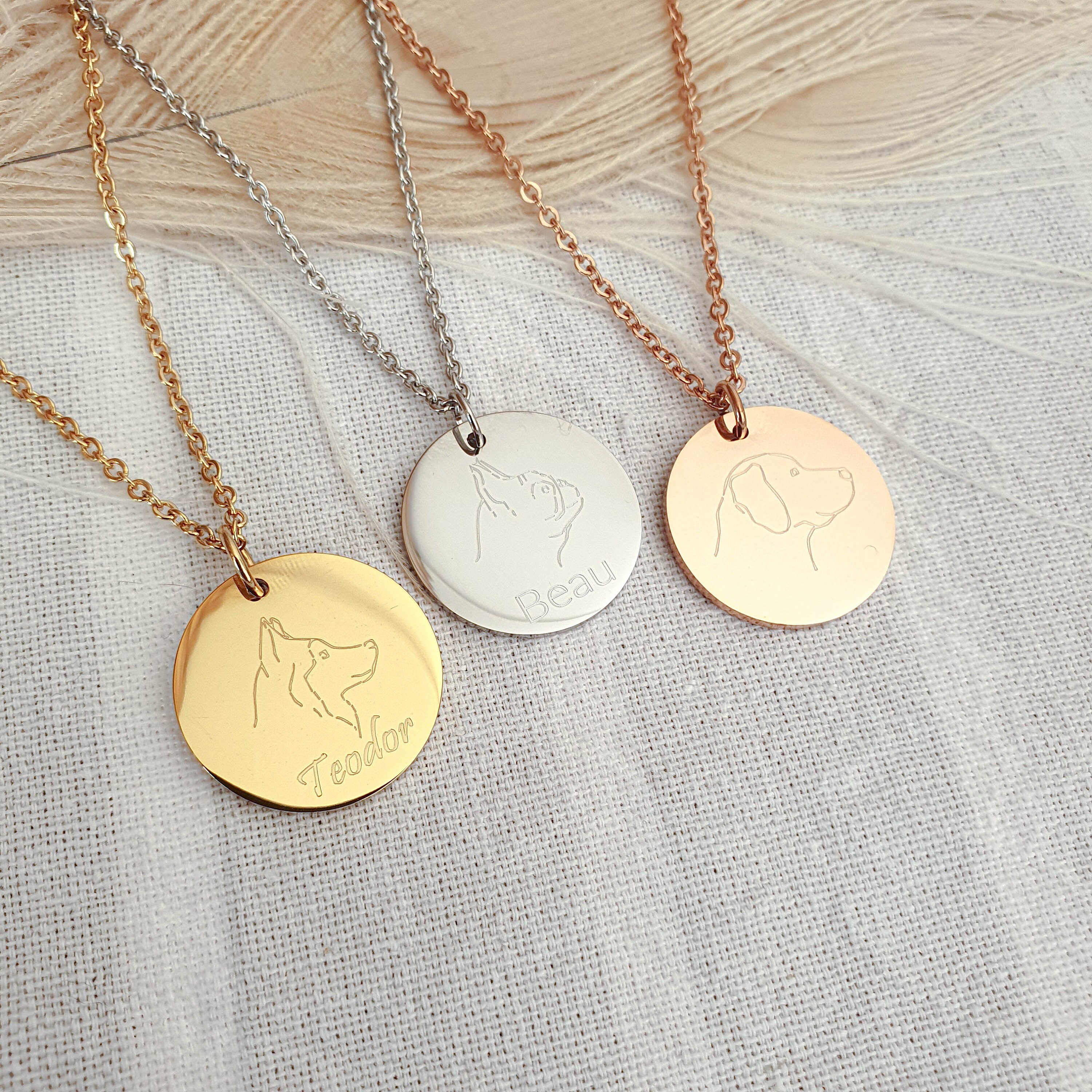 Custom Dog Breed Necklace Personalized Dog Silhouette Etsy