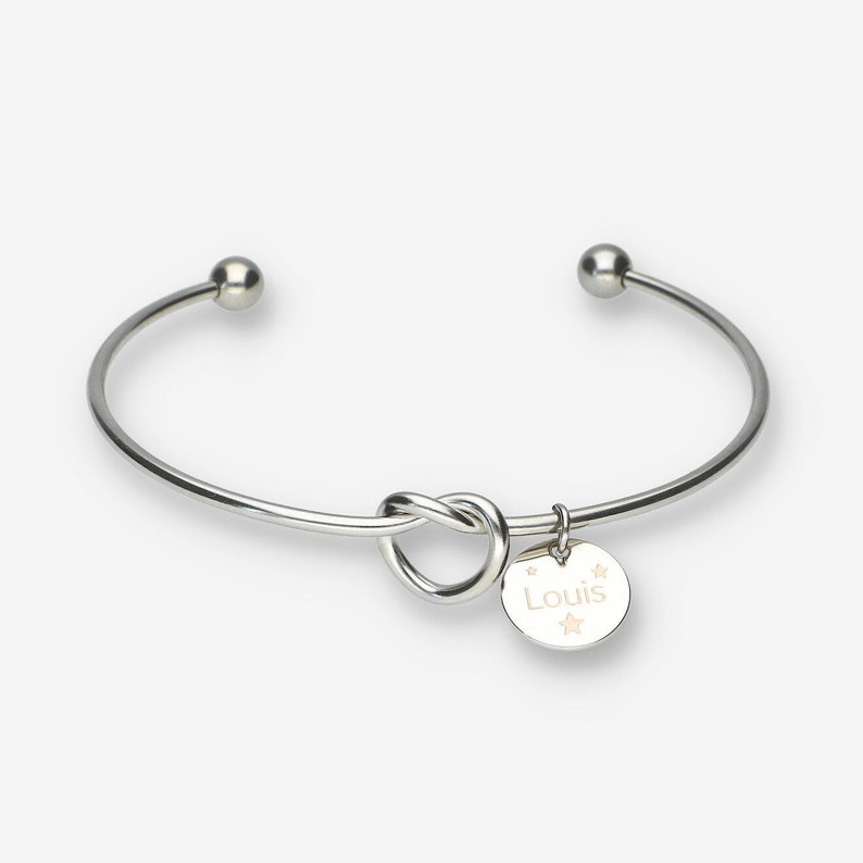 personalized bracelet Knot bracelet Bridesmaids gifts Friendship bracelet gift for mom initial bracelet Grandmother gift