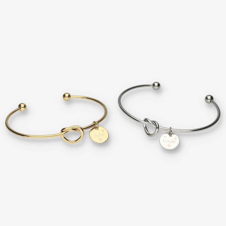 personalized bracelet Knot bracelet Bridesmaids gifts Friendship bracelet gift for mom initial bracelet Grandmother gift