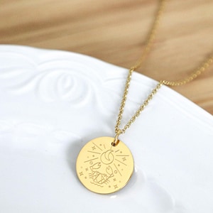 Zodiac Sign Naam Ketting, Gepersonaliseerde Horoscoop Ketting, Astrologie Ketting, Verjaardagscadeau,