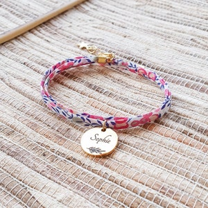 Personalised Liberty Bracelet 100% Cotton Cord, Women's Jewellery, Women's Bracelet, BFF, Mother's Day Gift, Christmas Gift