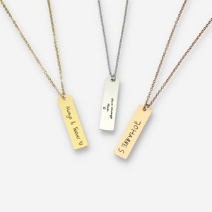 Personalized Handwriting Necklace, Custom Necklace for Mom, Drawing Pendant, Personalized gift for Her, Christmas Gift