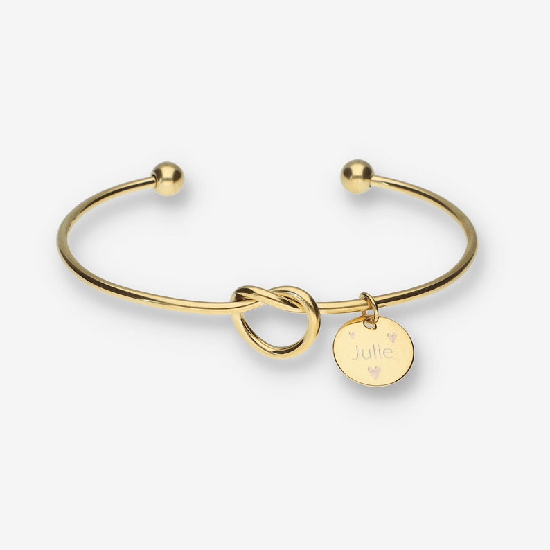 personalized bracelet Knot bracelet Bridesmaids gifts Friendship bracelet gift for mom initial bracelet Grandmother gift