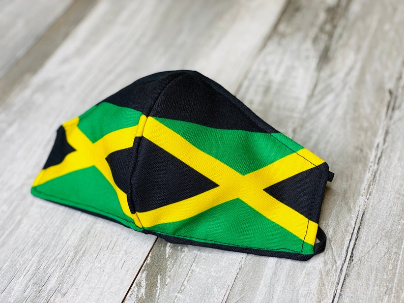 Jamaican Flag Face Mask / Flag of Jamaica / Protective Face Etsy