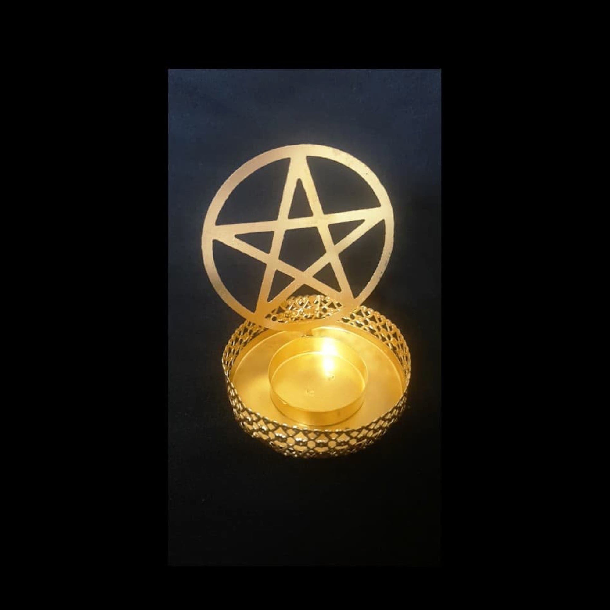 Bougeoir à Réflexion Pentacle Witch Candlestick