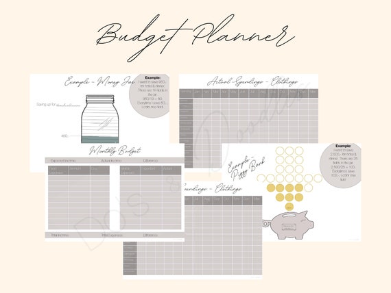 Budget Planner Printable and Fillable PDF | Etsy