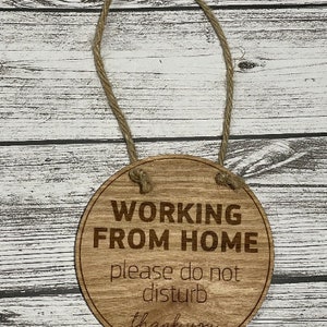 Work From Home, Door Sign, Do Not Knock, Do Not Disturb, WFH Sign ...