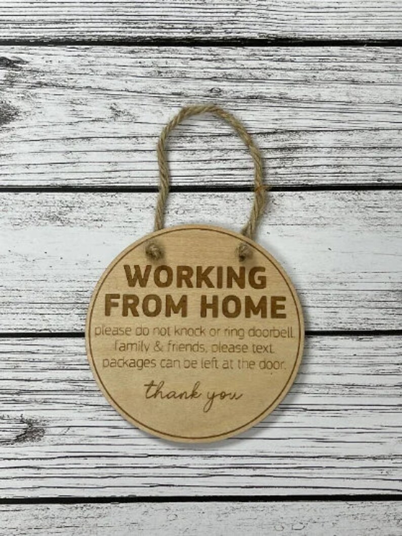 Work From Home, Door Sign, Do Not Knock, Do Not Disturb, WFH Sign ...