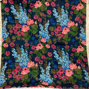 Old Rio Linen Fabric Coupon Floral Pattern Creative Leisure Artistic Project Furnishing Coupon
