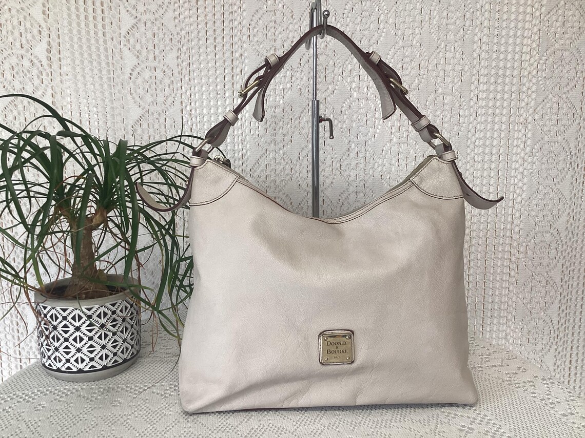 Dooney & Bourke Sac à Main Femme en Cuir Crème Sac Vintage, foto 1 di 5