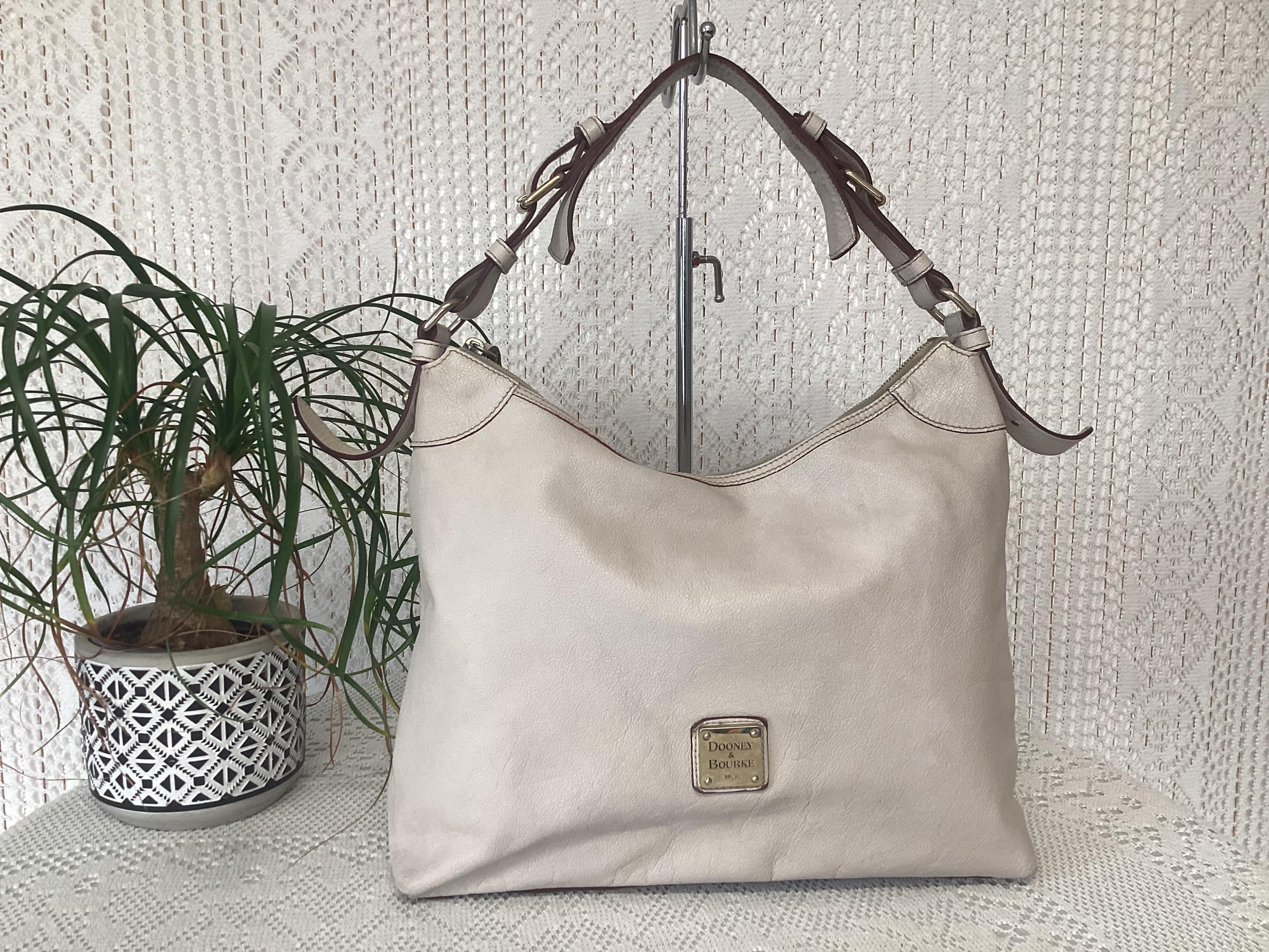 Dooney & Bourke Women's Cream Leather Handbag Vintage Bag