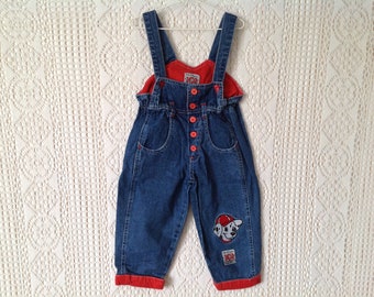 Overall Jeans Kindergröße 86 ( 24 Monate ) Salopette 101 Dalmatiner Disney