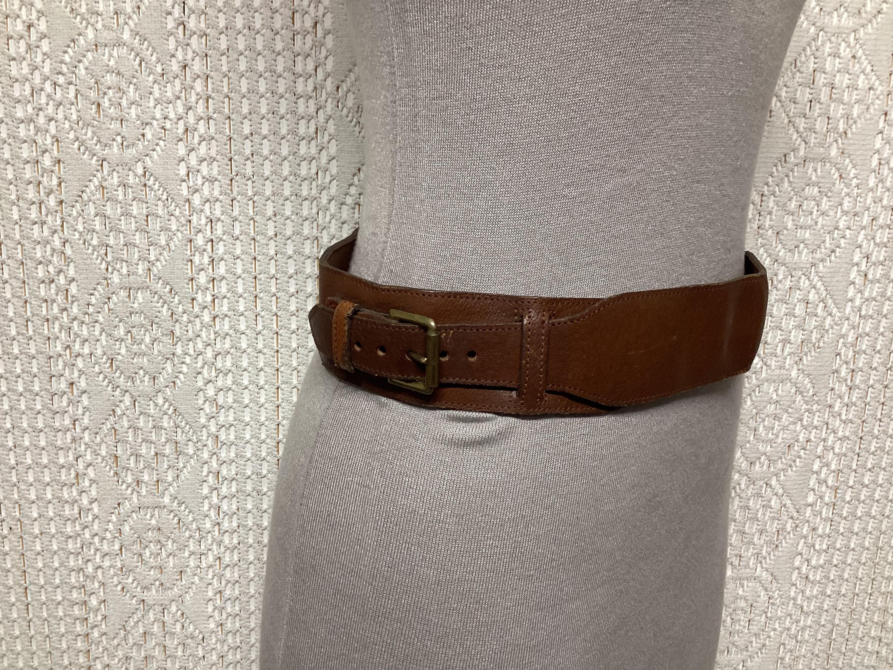 Mulberry Company Vintage Tan Brown Leather Belt Made in England Size 30 75 Vintage Mulberry England Leather Belt Classic Brown Embossed  main image 4