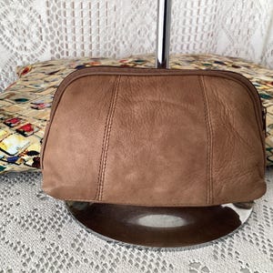 Porte-monnaie Vintage Cuir Années 70 - Noir, Rabat, Poches Internes, Neuf Sans étiquette