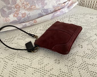 Coach Suede Accessory Pouch Bag Purple Tassel Zip 416 | eBay
