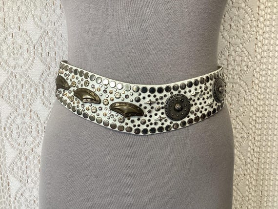 Lily Farouche Bronze Leather Studded Western Belt Star Winged Buckle Size 2 Lily farouche munich - Gem main image 2