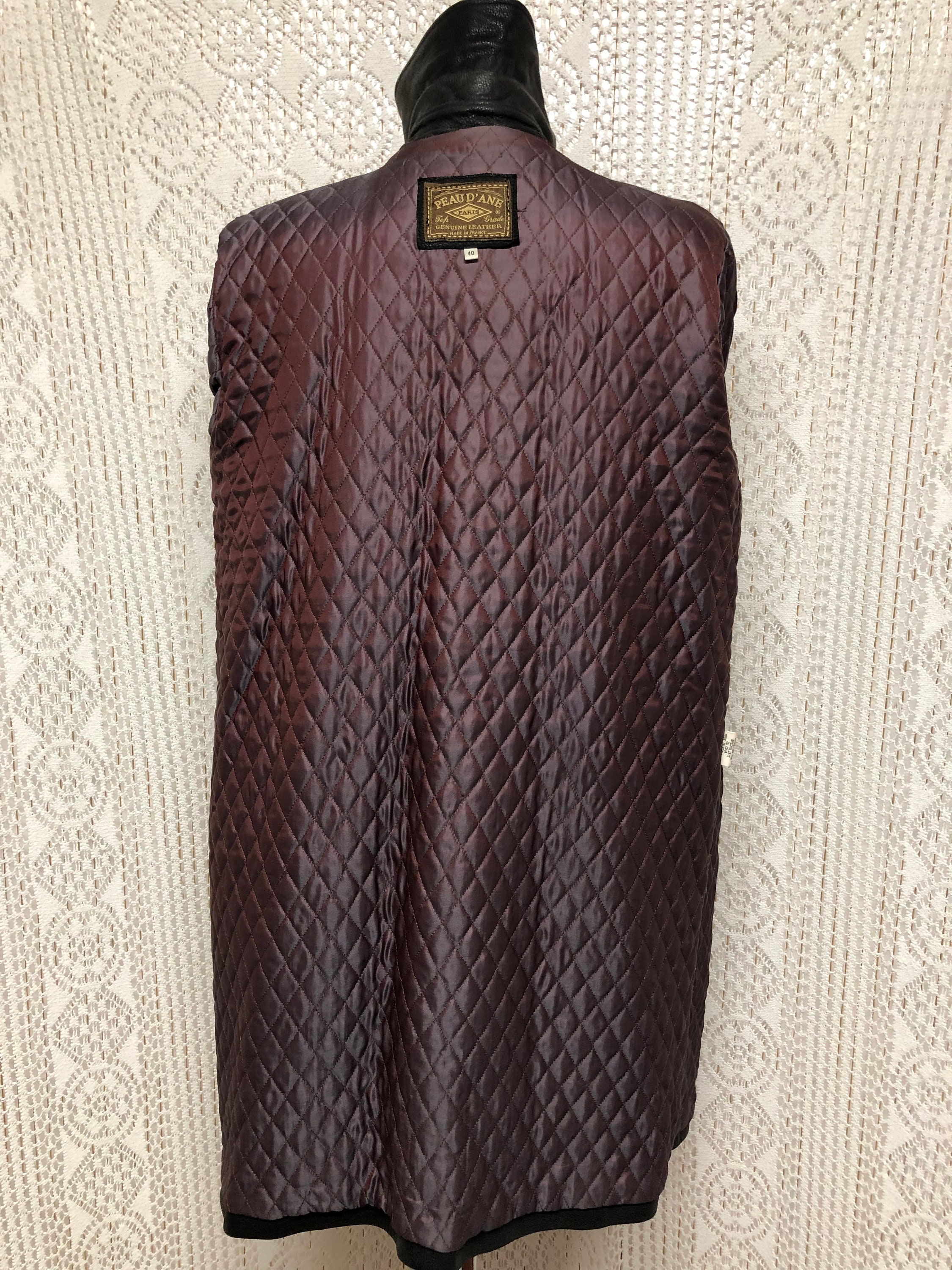Peau D'ane Paris Three Quarter Jacket Coat in Genuine Peau D'ane Paris Three Quarter Jacket Coat in Genuine