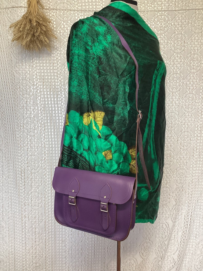 The Cambridge Satchel Company Satchel Vintage Handbag Purple Leather ...