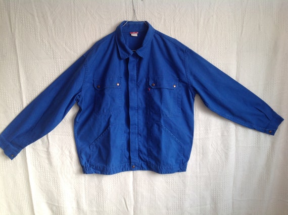 Vintage Work Blue Jacket Adolphe Lafont Jacket Size 4… - Gem