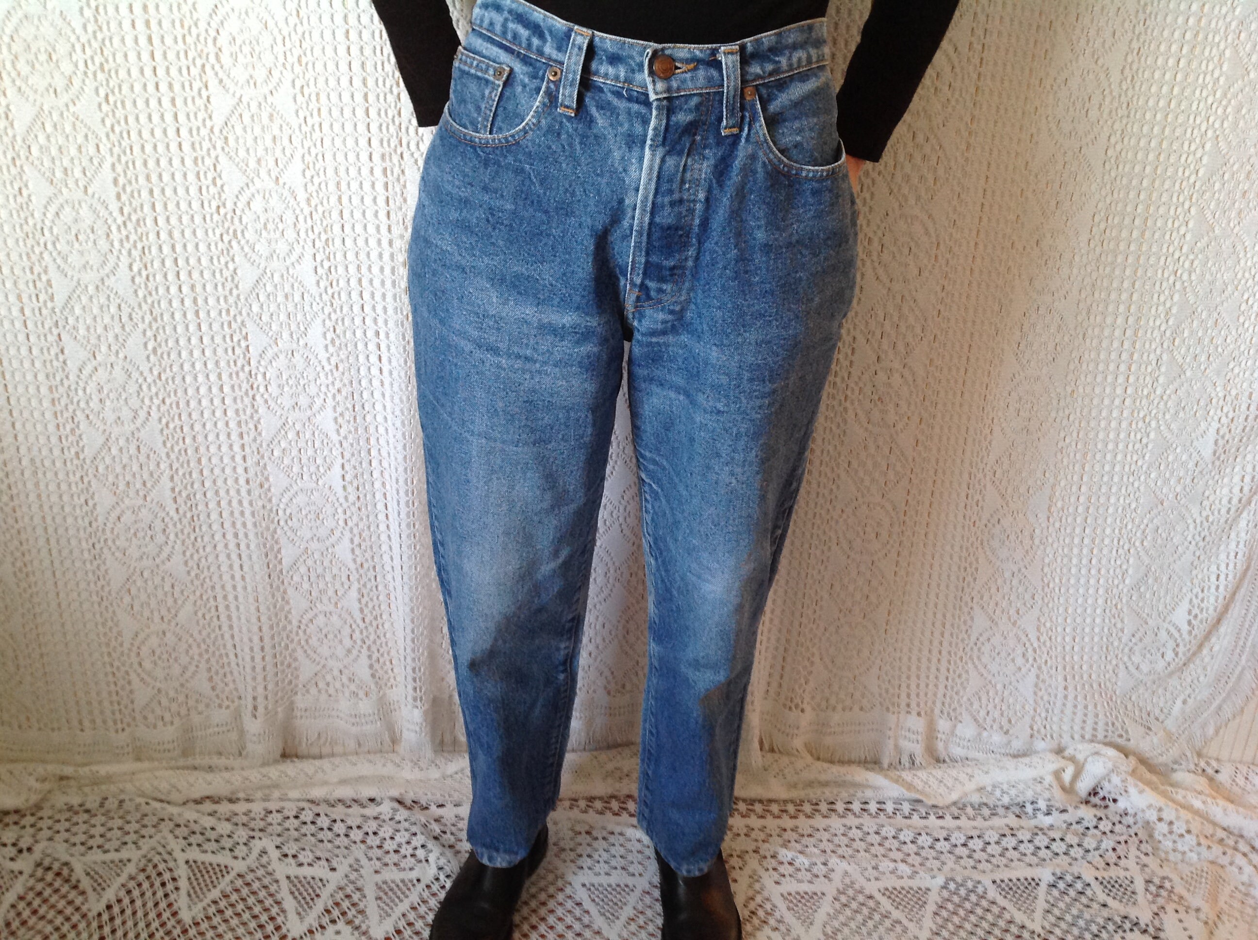 Broek Jeans Vintage Maat 38 Chipie Jeans Blauw - Etsy Nederland