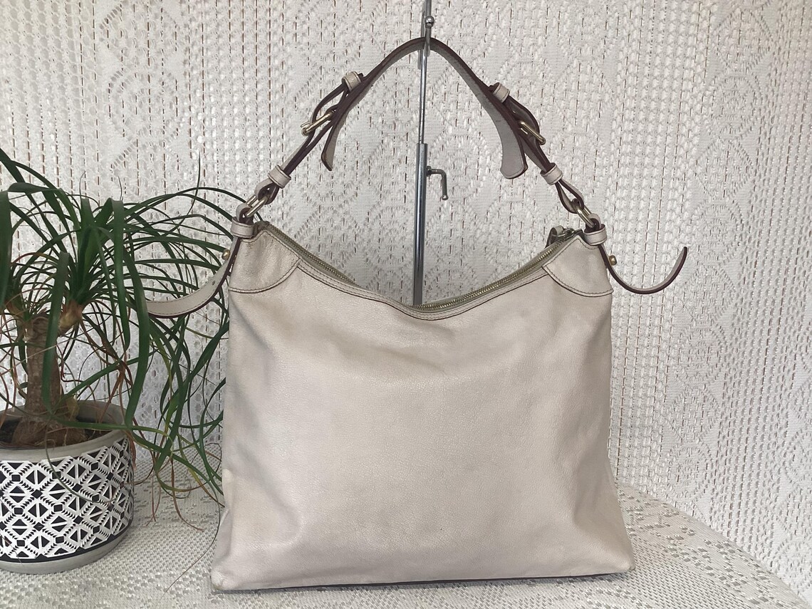 Dooney & Bourke Sac à Main Femme en Cuir Crème Sac Vintage, foto 2 di 5