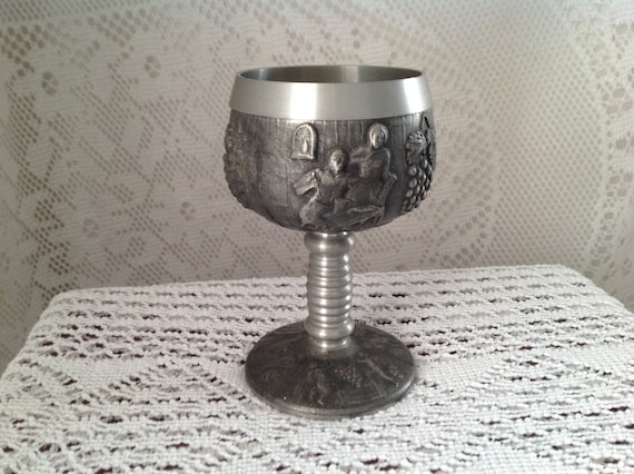 Wentworth Pewter - Kells Celtic Band Gobelet En Étain – Calice Élégant 250ml Pour Vin Et Cérémonies
