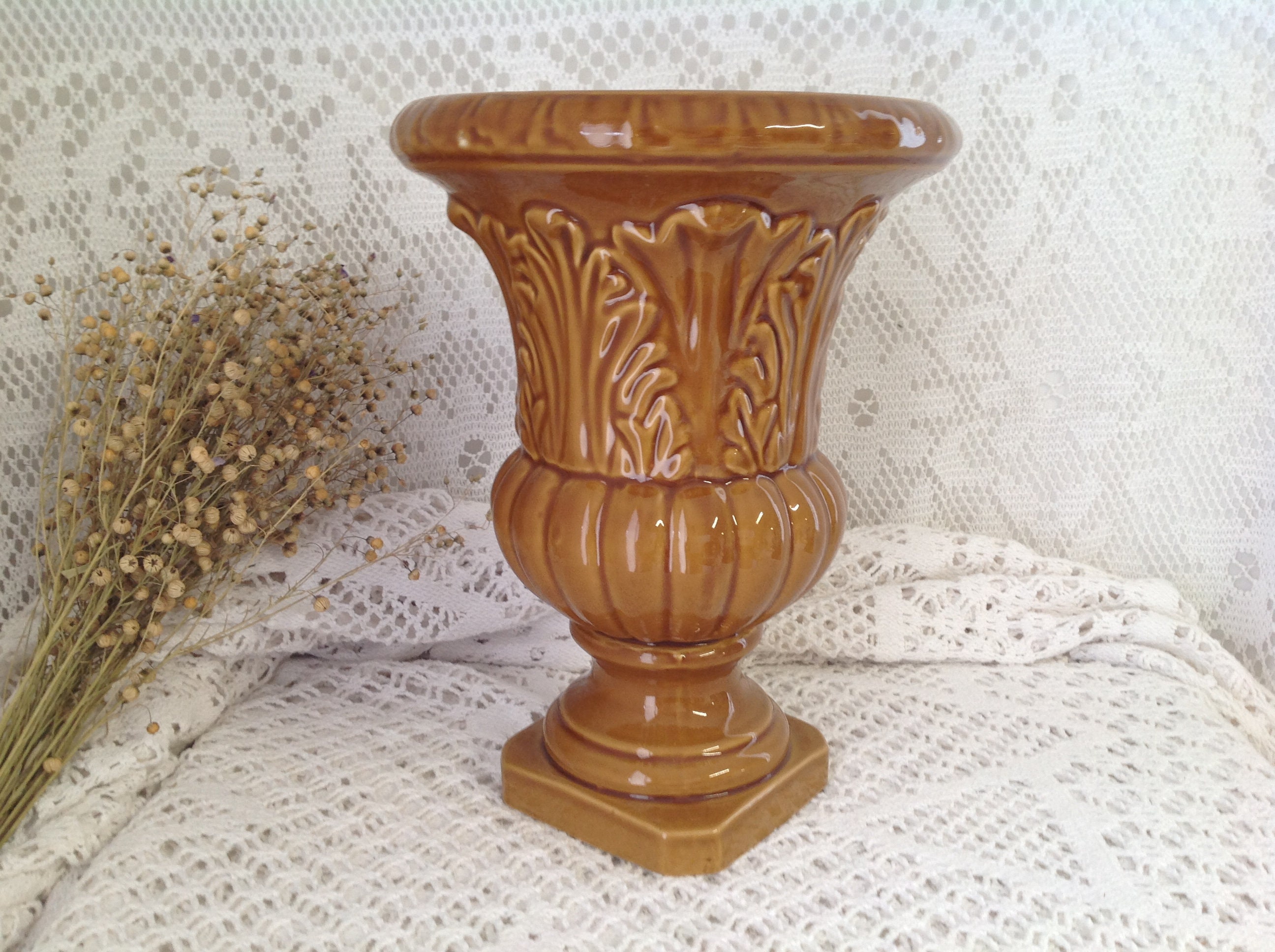 Vase Médicis en Céramique Vintage