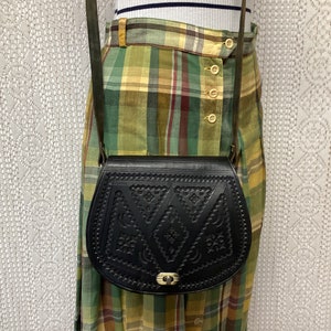 Sac à Bandoulière Sac à Main Femme en Cuir Vintage  Sac à Rabat Sac Messager Rustique Gibecière Sac de Selle