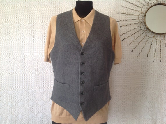 Gilet Homme Vintage Antique Fran ais Veston en Laine Etsy France