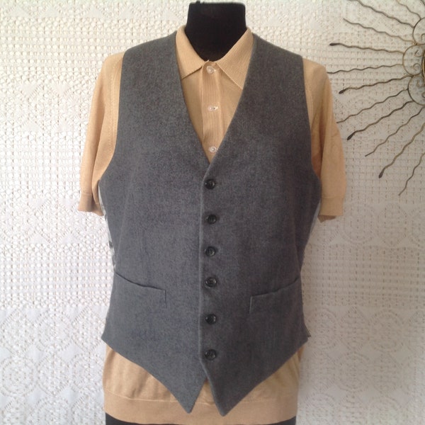 Gilet Homme Vintage Antique Français Veston en Laine