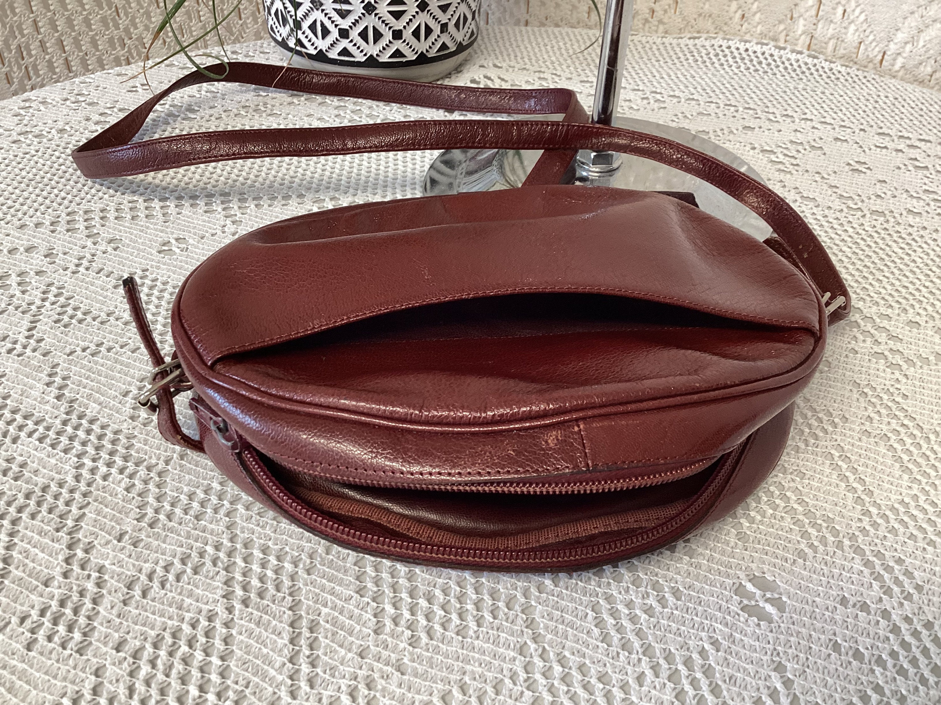 Sac à Main Vintage N1 La Bagagerie - Cuir Véritable - Made In France - Occasion