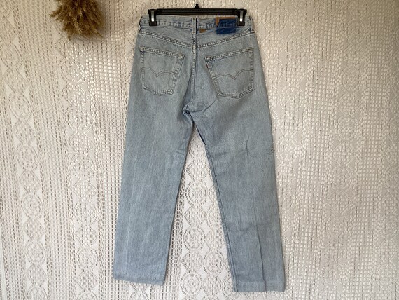 Levi s 501 Vintage Jeans W34 L36 Antique Acid Blue Jeans Pants Made in France Hem Made Etsy Canada
