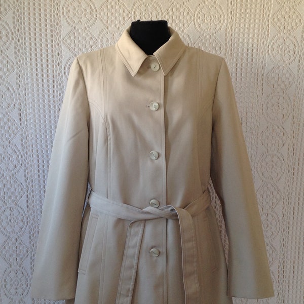 Manteau Trench Vintage Taille 48 Cyclone Paris Made in France Trench-Coat Antique Français Cadeau Femme