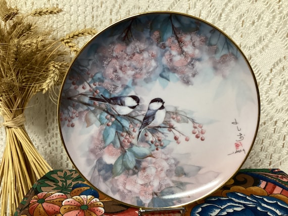 Franklin Mint Song of the Cherry Blossom Porcelain Decorative