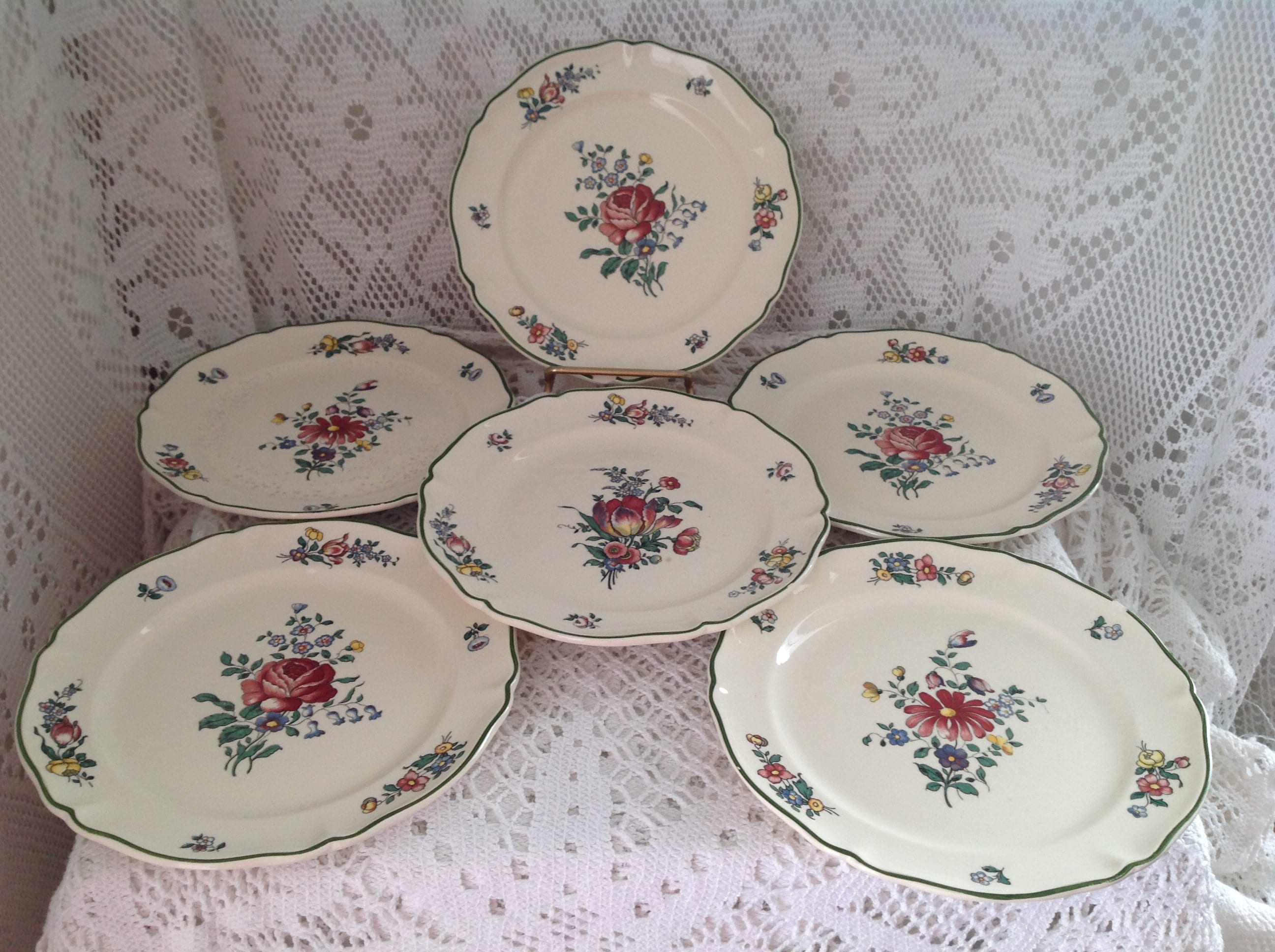 Service à Thé Villeroy & Boch – Porcelaine Blanche Motif Floral – Occasion
