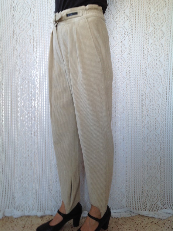 Pantalon en Velours Pantalon Fuseau Vintage Pantalon Femme Fus