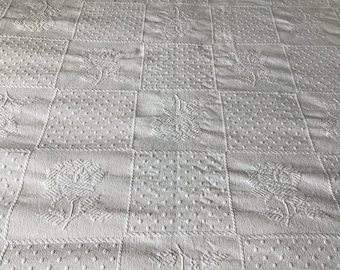 Vintage Tagesdecke, Tagesdecke aus Baumwolle, Steppdecke