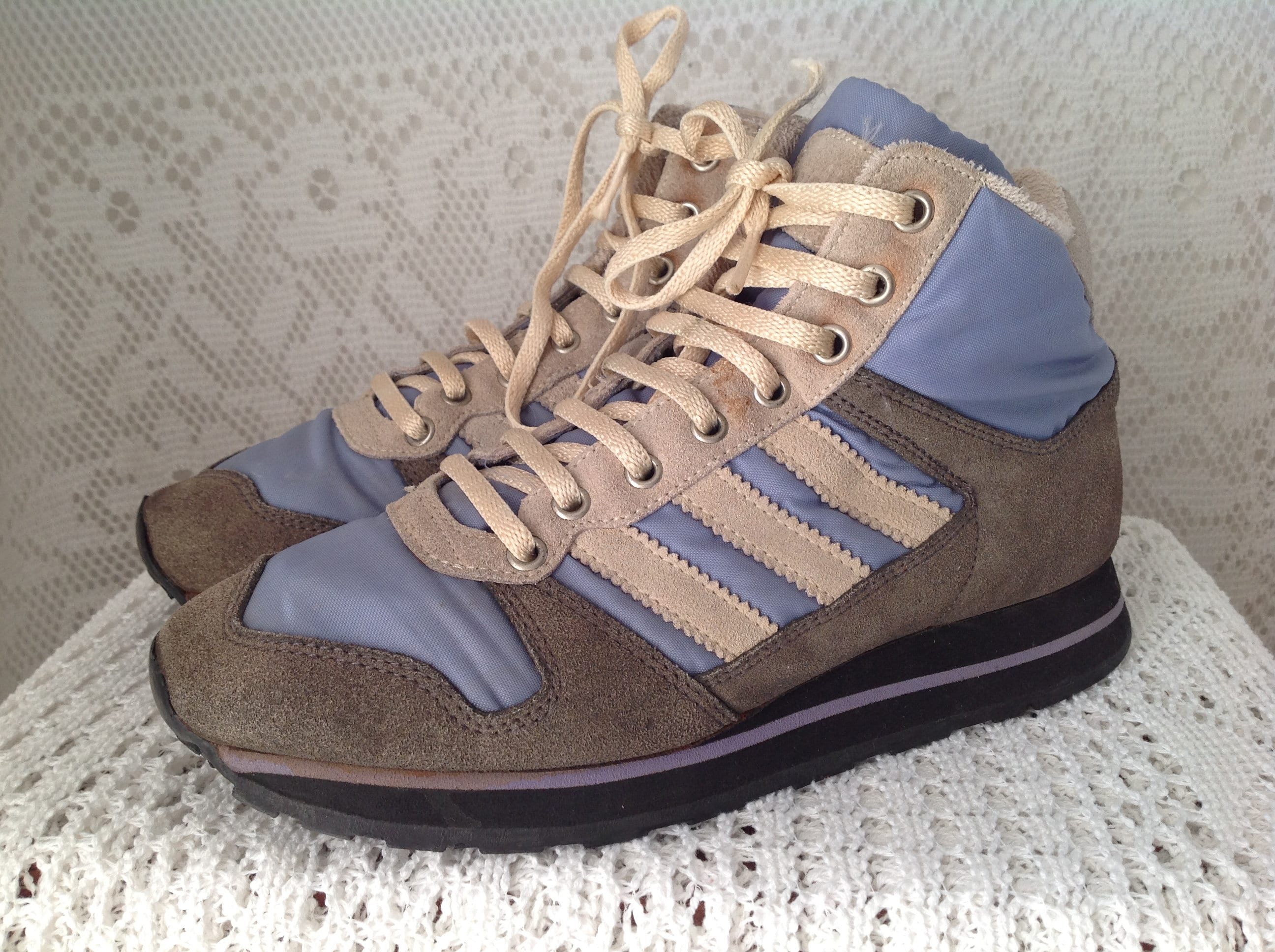 Adidas Sneakers Sneakers Vintage Suede and Canvas Size 39 - Etsy Israel