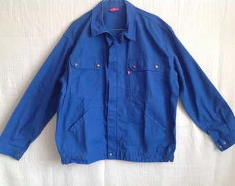 Adolphe Lafont Work Jacket, Size L, Indigo Blue, Size 52/54