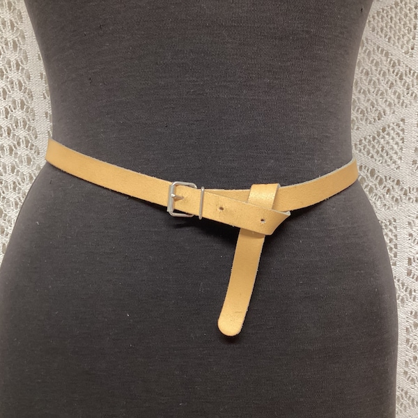 Ceinture Fine en Cuir Vintage Ceinture Femme Skinny