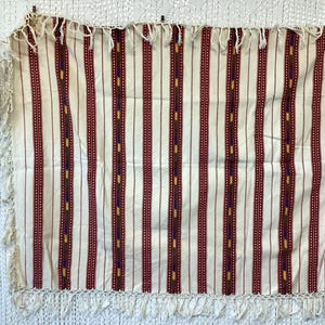 Nappe Tapisserie Murale Tissée Vintage en Coton Rayures Ethnique
