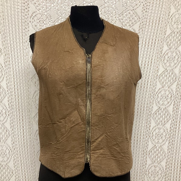 Antique Français Gilet Lainé Vintage Taille 38