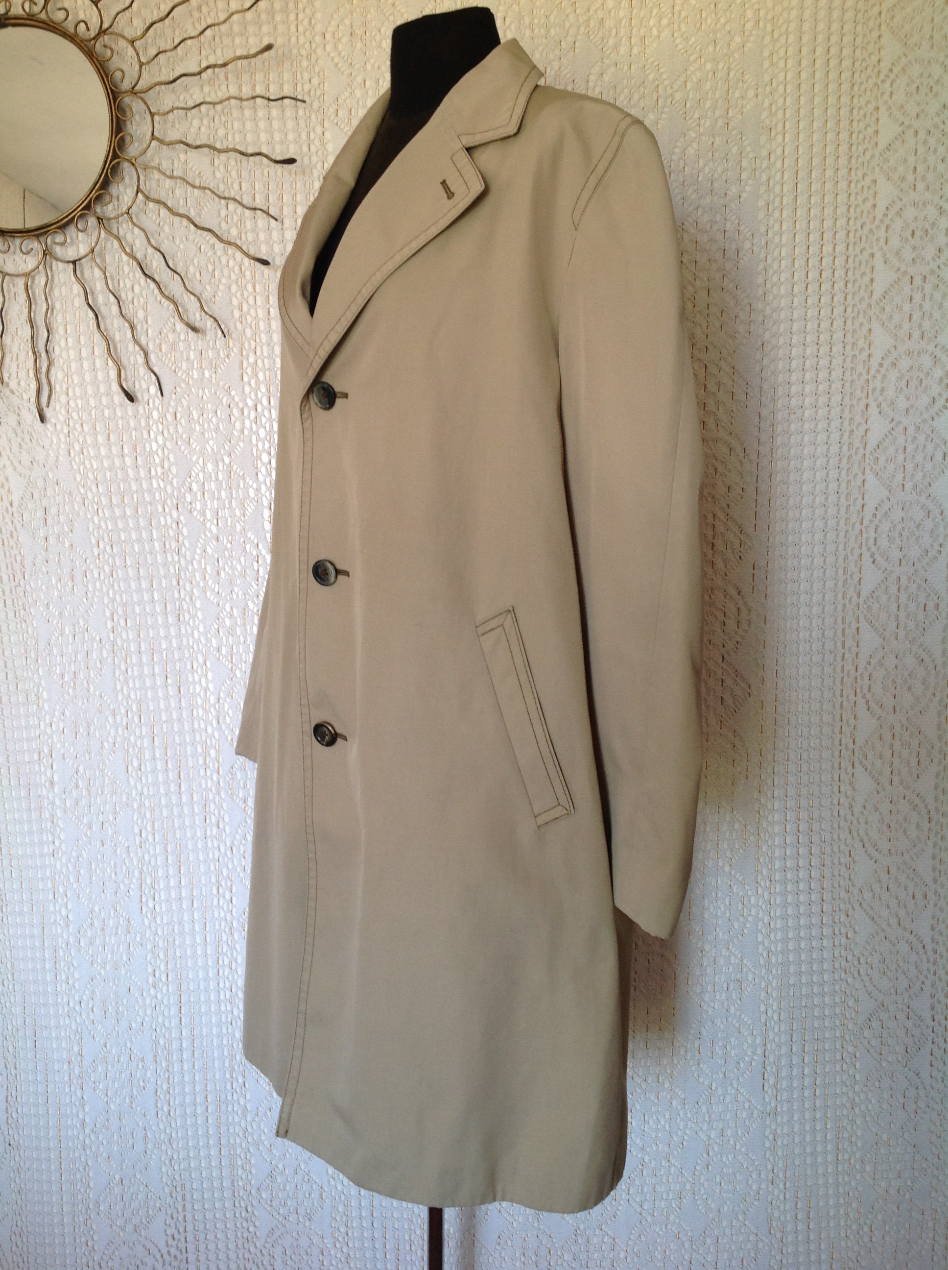Nino Flex Diolen Vintage Trench Coat Size 54/56 Coat Trench - Etsy