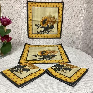 4 Serviettes en Coton Torchons Ancien Serviettes Vintage Provençale