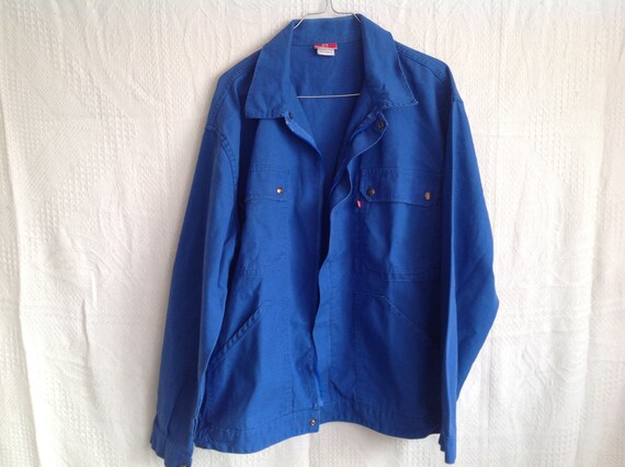 Vintage Work Blue Jacket Adolphe Lafont Jacket Size 4… - Gem