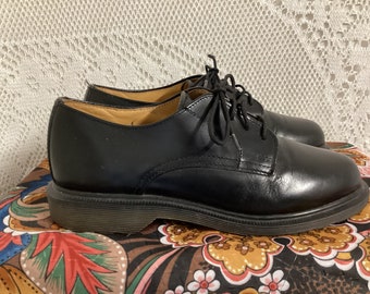 Dr Martens Black Leather Size 3 Made in England Vintage Leather Shoes