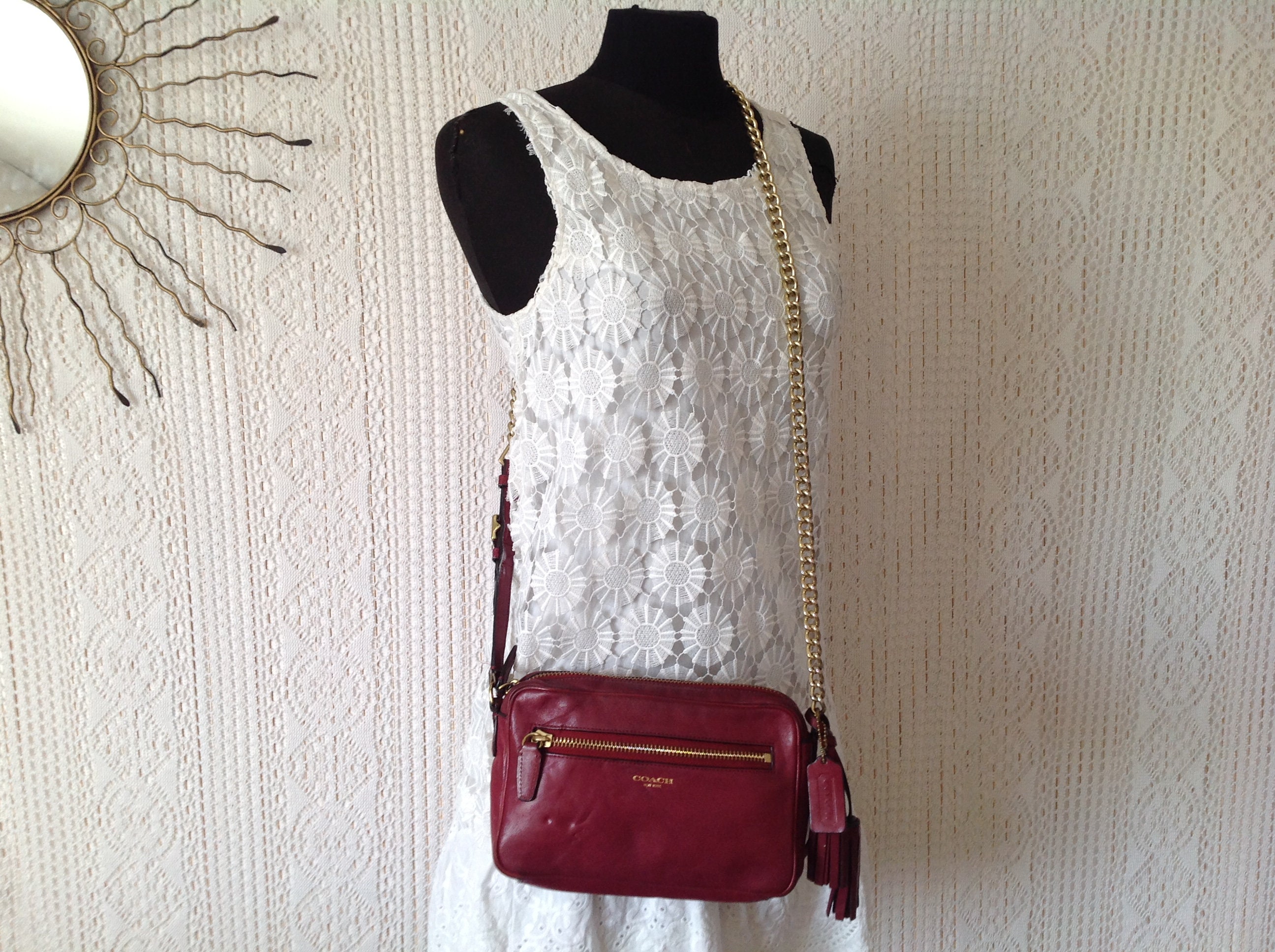 Gold coach shop bag